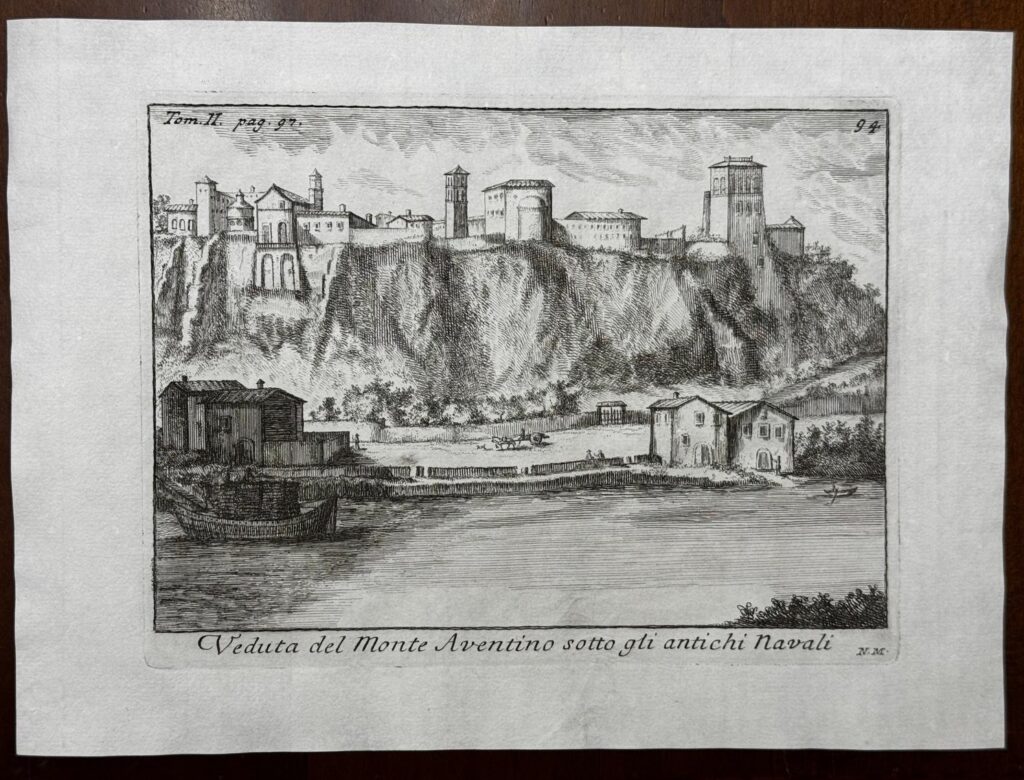 Veduta del Monte Aventino sotto gli antichi Navali