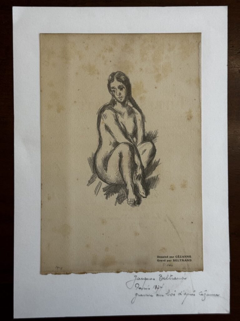 D'après Paul Cézanne – Xilografia "Nudo"