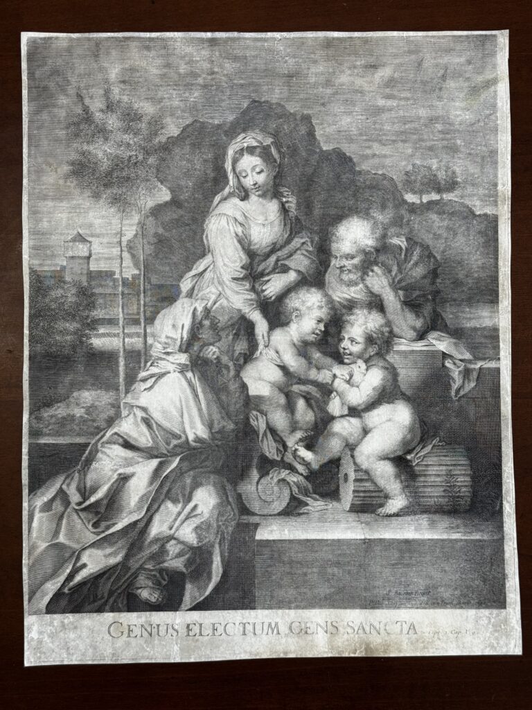 Sacra Famiglia-Opera originale con certificato