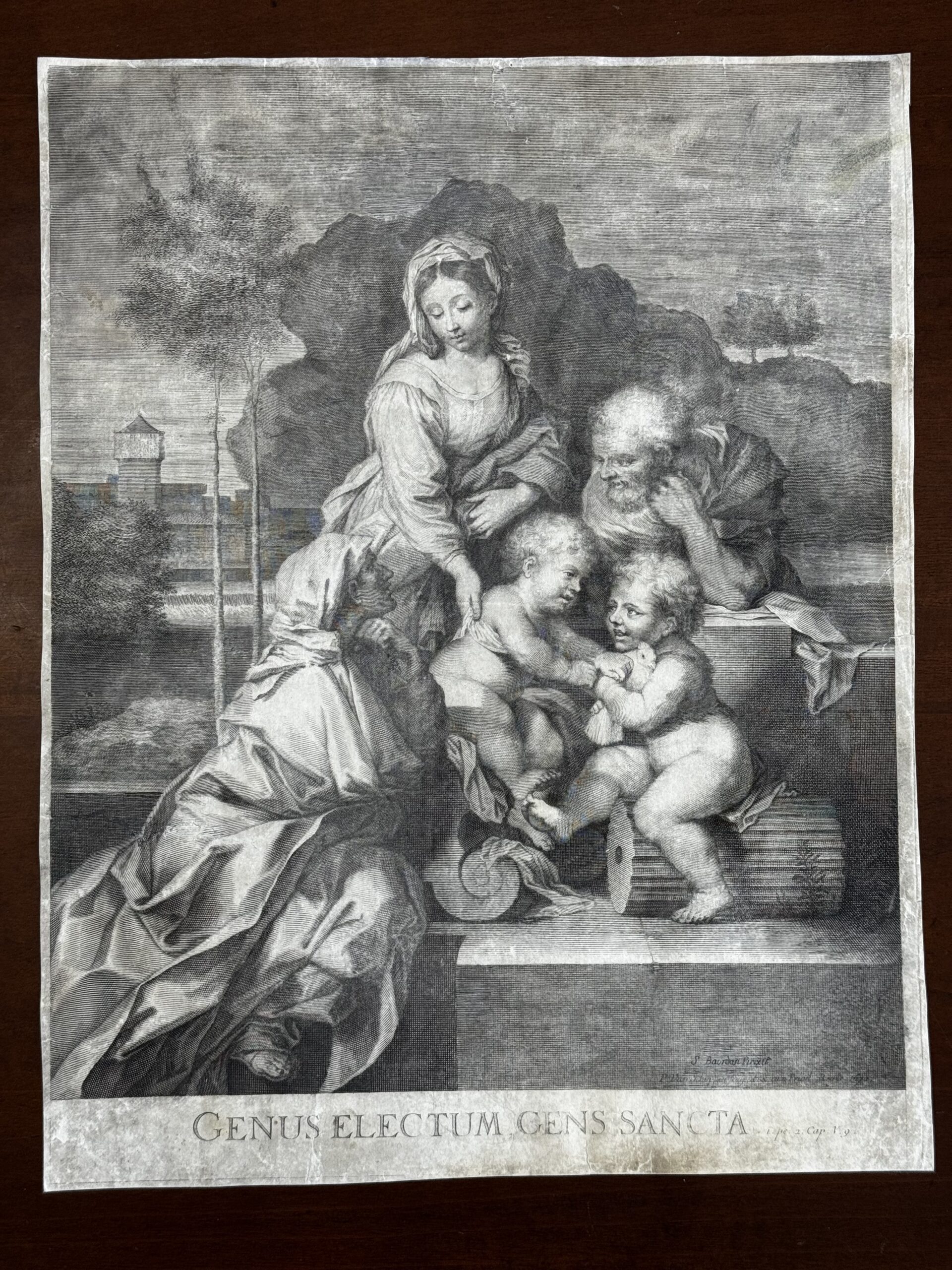Sacra Famiglia-Opera originale con certificato