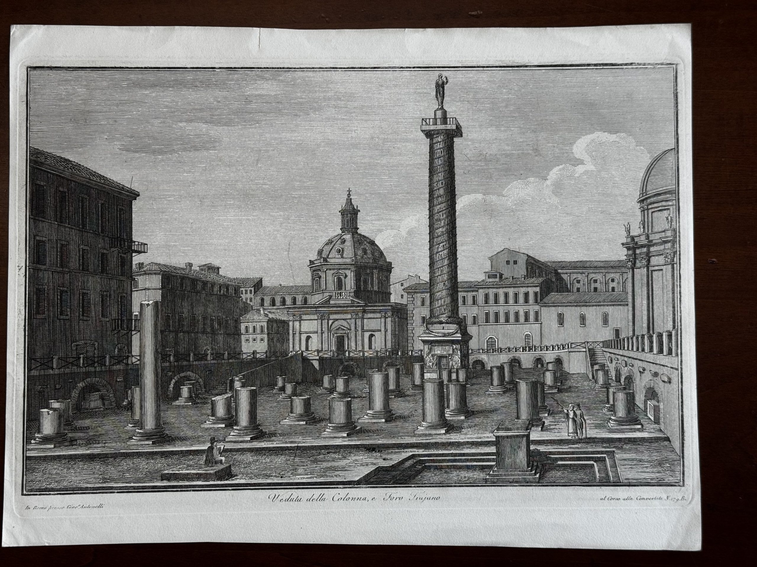 Veduta della Collona e Foro Trajano