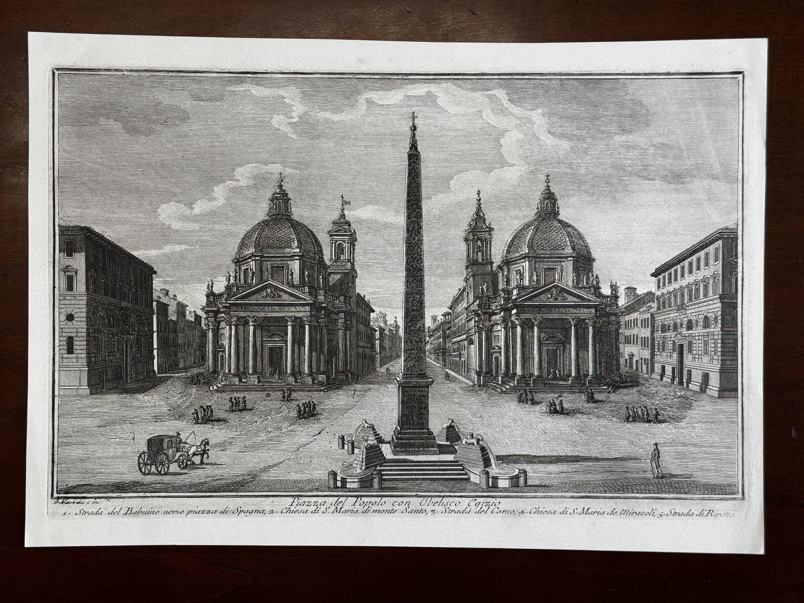 Piazza del popolo con obelisco Egizio