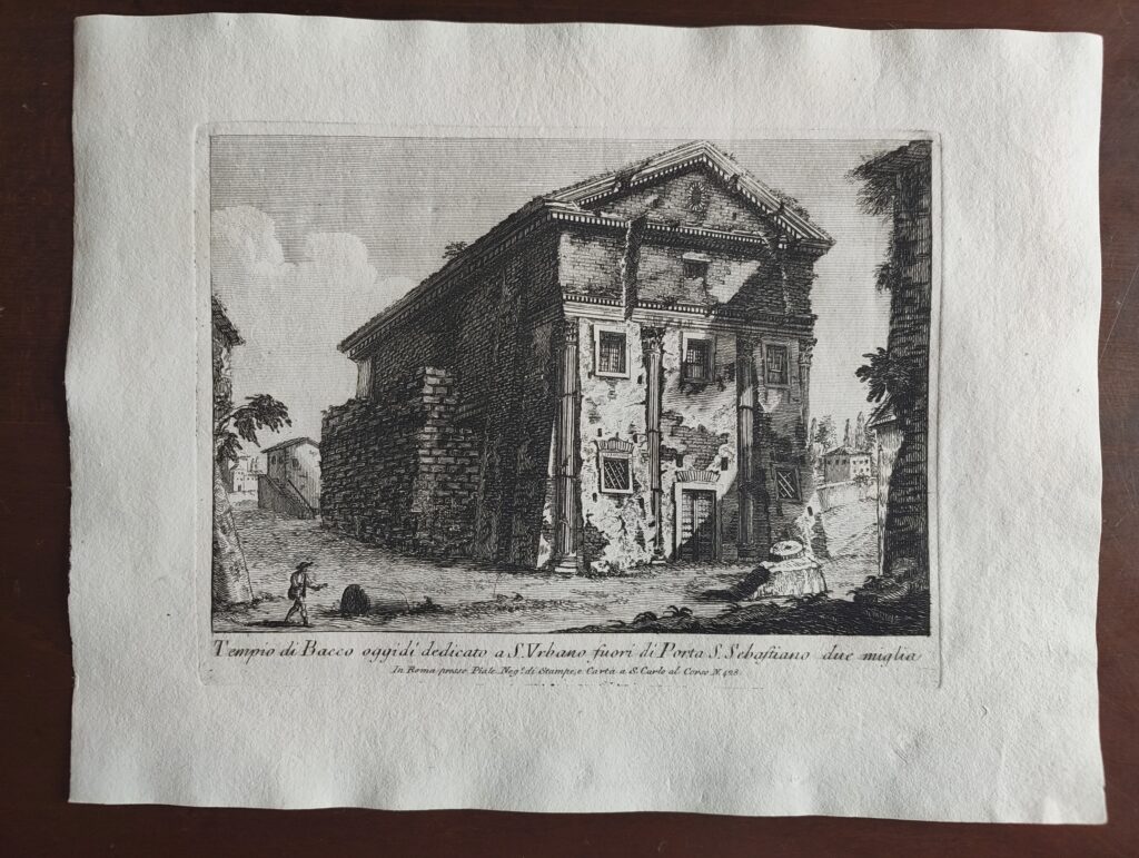 Tempio di Bacco oggi dedicato a S. Urbano fuori di Porta S. Sebastiano due miglia